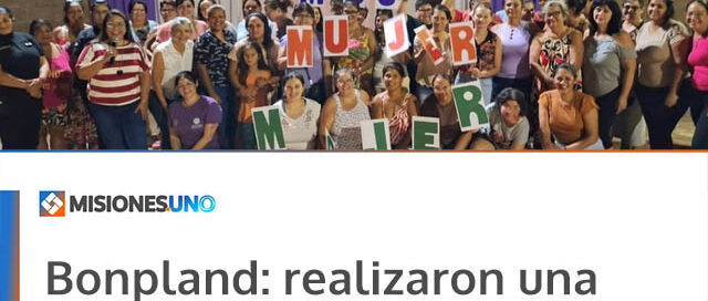 Bonpland: realizaron una mateada de mujeres en el barrio 8 de Diciembre